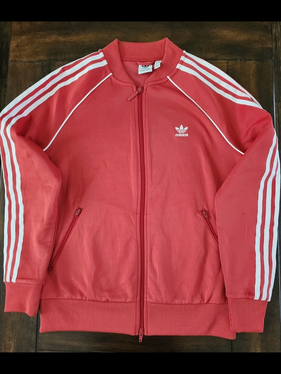 adidas Other - Adidas Red Trefoil Track Jacket with White Stripes